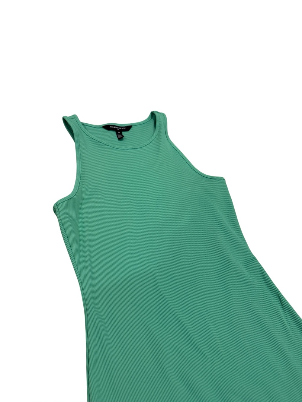 WHBM Forme Rib Sleeveless Midi Dress in Mint Green - Picture 2 of 10